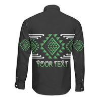 Aotearoa Atua Papatuanuku Personalised Long Sleeve Button Shirt Maori Earth Mother Taniko Motifs