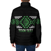 Aotearoa Atua Papatuanuku Personalised Padded Jacket Maori Earth Mother Taniko Motifs