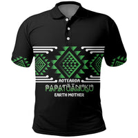 Aotearoa Atua Papatuanuku Personalised Polo Shirt Maori Earth Mother Taniko Motifs