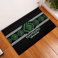 Aotearoa Atua Papatuanuku Rubber Doormat Maori Earth Mother Taniko Motifs
