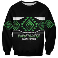 Aotearoa Atua Papatuanuku Personalised Sweatshirt Maori Earth Mother Taniko Motifs