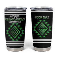 Aotearoa Atua Papatuanuku Personalised Tumbler Cup Maori Earth Mother Taniko Motifs
