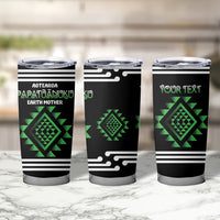 Aotearoa Atua Papatuanuku Personalised Tumbler Cup Maori Earth Mother Taniko Motifs