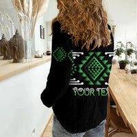 Aotearoa Atua Papatuanuku Personalised Women Casual Shirt Maori Earth Mother Taniko Motifs