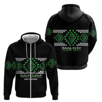 Aotearoa Atua Papatuanuku Personalised Zip Hoodie Maori Earth Mother Taniko Motifs