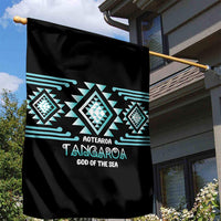 Aotearoa Atua Tangaroa Garden Flag Maori God Of The Sea Taniko Motifs