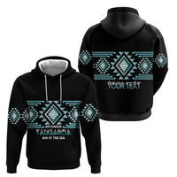 Aotearoa Atua Tangaroa Personalised Hoodie Maori God Of The Sea Taniko Motifs