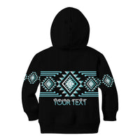 Aotearoa Atua Tangaroa Personalised Kid Hoodie Maori God Of The Sea Taniko Motifs