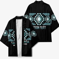 Aotearoa Atua Tangaroa Personalised Kimono Maori God Of The Sea Taniko Motifs