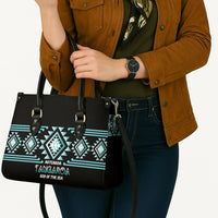 Aotearoa Atua Tangaroa Leather Bag Maori God Of The Sea Taniko Motifs
