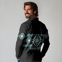 Aotearoa Atua Tangaroa Personalised Long Sleeve Polo Shirt Maori God Of The Sea Taniko Motifs