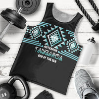 Aotearoa Atua Tangaroa Personalised Men Tank Top Maori God Of The Sea Taniko Motifs