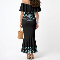 Aotearoa Atua Tangaroa Personalised Mermaid Dress Maori God Of The Sea Taniko Motifs
