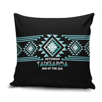 Aotearoa Atua Tangaroa Pillow Cover Maori God Of The Sea Taniko Motifs