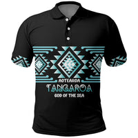 Aotearoa Atua Tangaroa Personalised Polo Shirt Maori God Of The Sea Taniko Motifs