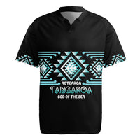 Aotearoa Atua Tangaroa Personalised Rugby Jersey Maori God Of The Sea Taniko Motifs