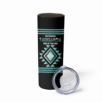 Aotearoa Atua Tangaroa Personalised Skinny Tumbler Maori God Of The Sea Taniko Motifs