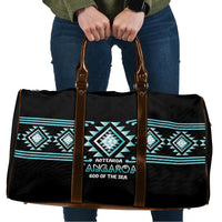 Aotearoa Atua Tangaroa Travel Bag Maori God Of The Sea Taniko Motifs