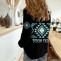 Aotearoa Atua Tangaroa Personalised Women Casual Shirt Maori God Of The Sea Taniko Motifs