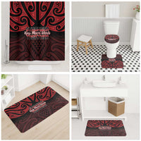 Keep Maori Wards New Zealand Bathroom Set Stronger Together Aotearoa Taniko - Polynesian Pride