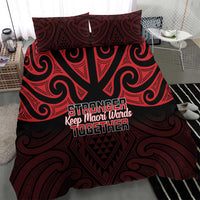 Keep Maori Wards New Zealand Bedding Set Stronger Together Aotearoa Taniko - Polynesian Pride