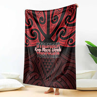 Keep Maori Wards New Zealand Blanket Stronger Together Aotearoa Taniko - Polynesian Pride