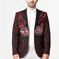 Personalised Keep Maori Wards New Zealand Blazer Stronger Together Aotearoa Taniko - Polynesian Pride
