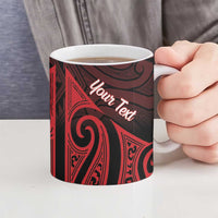 Personalised Keep Maori Wards New Zealand Ceramic Mug Stronger Together Aotearoa Taniko - Polynesian Pride