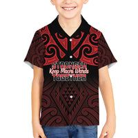 Personalised Keep Maori Wards New Zealand Family Matching Long Sleeve Bodycon Dress and Hawaiian Shirt Stronger Together Aotearoa Taniko - Polynesian Pride