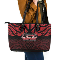 Keep Maori Wards New Zealand Leather Tote Bag Stronger Together Aotearoa Taniko - Polynesian Pride