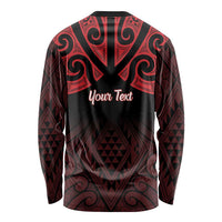 Personalised Keep Maori Wards New Zealand Long Sleeve Shirt Stronger Together Aotearoa Taniko - Polynesian Pride