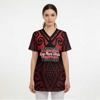Personalised Keep Maori Wards New Zealand Scrub Top Stronger Together Aotearoa Taniko - Polynesian Pride