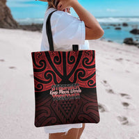 Keep Maori Wards New Zealand Tote Bag Stronger Together Aotearoa Taniko - Polynesian Pride