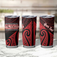 Personalised Keep Maori Wards New Zealand Tumbler Cup Stronger Together Aotearoa Taniko - Polynesian Pride