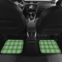 Green Hawaiian Quilt Car Mats Hawaii Pineapple Monstera Palaka Motifs - Polynesian Pride