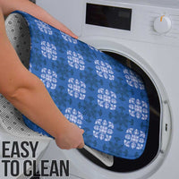 Royal Blue Hawaiian Quilt Bathroom Set Hawaii Pineapple Monstera Palaka Motifs - Polynesian Pride