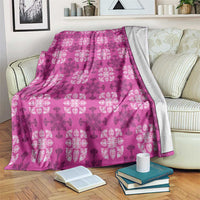 Pink Hawaiian Quilt Blanket Hawaii Pineapple Monstera Palaka Motifs LT14 Pink - Polynesian Pride