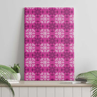 Pink Hawaiian Quilt Canvas Wall Art Hawaii Pineapple Monstera Palaka Motifs LT14 - Polynesian Pride