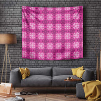 Pink Hawaiian Quilt Tapestry Hawaii Pineapple Monstera Palaka Motifs LT14 Pink - Polynesian Pride