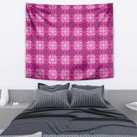 Pink Hawaiian Quilt Tapestry Hawaii Pineapple Monstera Palaka Motifs LT14 - Polynesian Pride