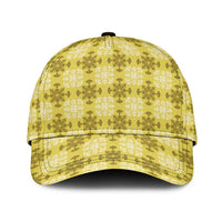 Yellow Hawaiian Quilt Classic Cap Hawaii Pineapple Monstera Palaka Motifs LT14 Universal Fit Yellow - Polynesian Pride