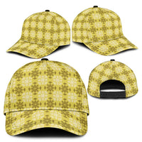 Yellow Hawaiian Quilt Classic Cap Hawaii Pineapple Monstera Palaka Motifs LT14 - Polynesian Pride