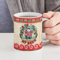 Mele Kalikimaka Hawaii Ceramic Mug Funny Beer-Loving Santa Hawaiian Tropical - Polynesian Pride