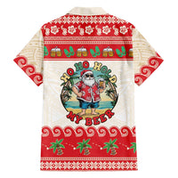 Mele Kalikimaka Hawaii Family Matching Long Sleeve Bodycon Dress and Hawaiian Shirt Funny Beer-Loving Santa Hawaiian Tropical - Polynesian Pride