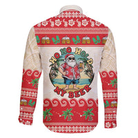 Mele Kalikimaka Hawaii Family Matching Long Sleeve Bodycon Dress and Hawaiian Shirt Funny Beer-Loving Santa Hawaiian Tropical - Polynesian Pride