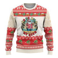 Mele Kalikimaka Hawaii Ugly Christmas Sweater Funny Beer-Loving Santa Hawaiian Tropical - Polynesian Pride