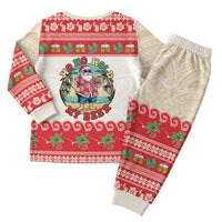 Mele Kalikimaka Hawaii Christmas Pajama Set Funny Beer-Loving Santa Hawaiian Tropical - Polynesian Pride