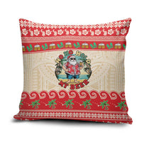 Mele Kalikimaka Hawaii Pillow Cover Funny Beer-Loving Santa Hawaiian Tropical - Polynesian Pride