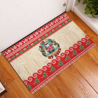 Mele Kalikimaka Hawaii Rubber Doormat Funny Beer-Loving Santa Hawaiian Tropical - Polynesian Pride