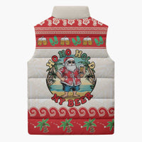 Mele Kalikimaka Hawaii Sleeveless Puffer Jacket Funny Beer-Loving Santa Hawaiian Tropical - Polynesian Pride
